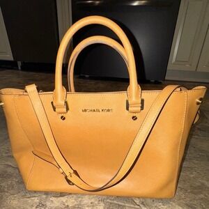 Michael Kors‎ Selma satchel handbag gold